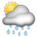 Sol Detrás De Una Nube Con Lluvia