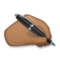 Mano Escribiendo: Tono de Piel Oscuro Medio