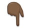 Backhand Index Pointing Down: Dark Skin Tone