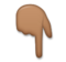 Backhand Index Pointing Down: Medium-Dark Skin Tone