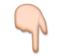 Backhand Index Pointing Down: Medium-Light Skin Tone