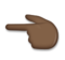 Backhand Index Pointing Left: Dark Skin Tone