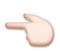 Backhand Index Pointing Left: Light Skin Tone