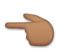 Backhand Index Pointing Left: Medium-Dark Skin Tone
