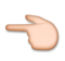 Backhand Index Pointing Left: Medium-Light Skin Tone
