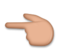 Backhand Index Pointing Left: Medium Skin Tone