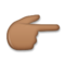 Backhand Index Pointing Right: Medium-Dark Skin Tone