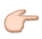 Backhand Index Pointing Right: Medium-Light Skin Tone