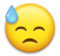Downcast Face with Sweat