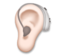 Ear with Hearing Aid: Light Skin Tone