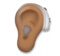 Ear with Hearing Aid: Medium-Dark Skin Tone