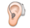 Ear with Hearing Aid: Medium-Light Skin Tone