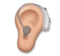 Ear with Hearing Aid: Medium Skin Tone