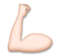 Flexed Biceps: Light Skin Tone