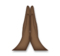 Folded Hands: Dark Skin Tone