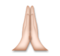 Folded Hands: Light Skin Tone