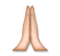 Folded Hands: Medium-Light Skin Tone