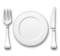 Fork and Knife with Plate