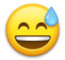Grinning Face with Sweat