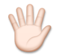 Hand with Fingers Splayed: Light Skin Tone