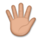 Hand with Fingers Splayed: Medium Skin Tone