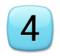 Keycap Digit Four Keycap Digit Four