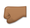 Left-Facing Fist: Medium-Dark Skin Tone