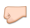 Left-Facing Fist: Medium-Light Skin Tone