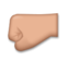 Left-Facing Fist: Medium Skin Tone