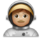Man Astronaut: Medium-Light Skin Tone