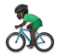 Man Biking: Dark Skin Tone