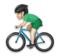 Man Biking: Light Skin Tone