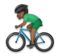Man Biking: Medium-Dark Skin Tone