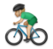 Man Biking: Medium-Light Skin Tone