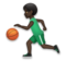 Man Bouncing Ball: Dark Skin Tone Man Bouncing Ball: Dark Skin Tone