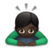 Man Bowing: Dark Skin Tone