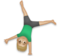Man Cartwheeling: Medium-Light Skin Tone