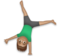 Man Cartwheeling: Medium Skin Tone