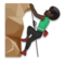 Man Climbing: Dark Skin Tone