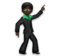 Man Dancing: Dark Skin Tone