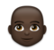 Man: Dark Skin Tone, Bald