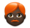 Man: Dark Skin Tone, Red Hair