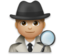 Man Detective: Medium-Light Skin Tone Man Detective: Medium-Light Skin Tone