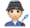 Man Factory Worker: Light Skin Tone