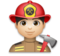 Man Firefighter: Light Skin Tone