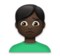 Man Frowning: Dark Skin Tone