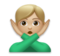 Man Gesturing No: Medium-Light Skin Tone