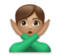 Man Gesturing No: Medium Skin Tone