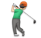 Man Golfing: Light Skin Tone