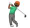 Man Golfing: Medium-Dark Skin Tone